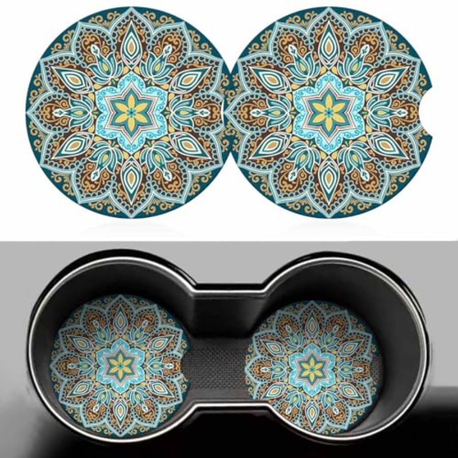 Car Accessories Cork - 2 Pack Car Cup Holder Coaster
