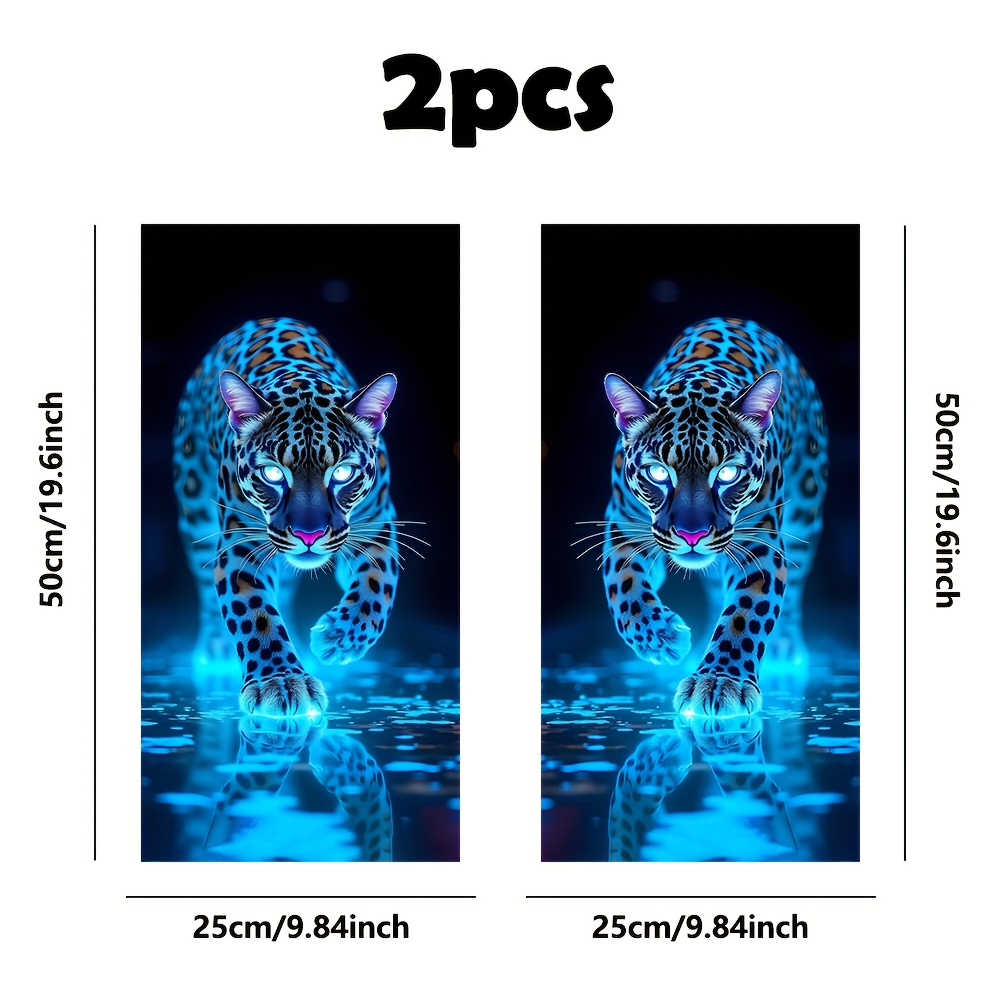 2 pieces luminous leopard prin - Car Accessories Must Have incelemesi ve fiyatı