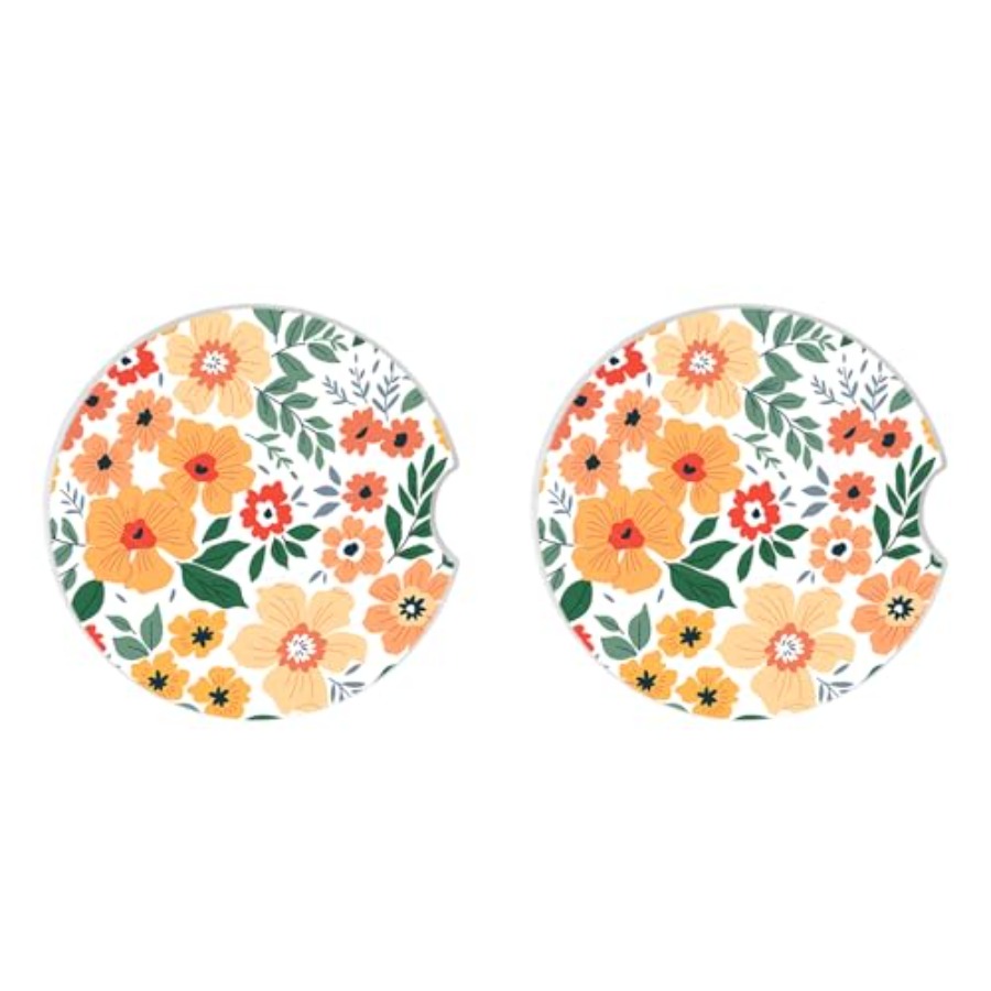 Flowers Absorbent Car Coasters - Car Accessories Cork incelemesi ve fiyatı
