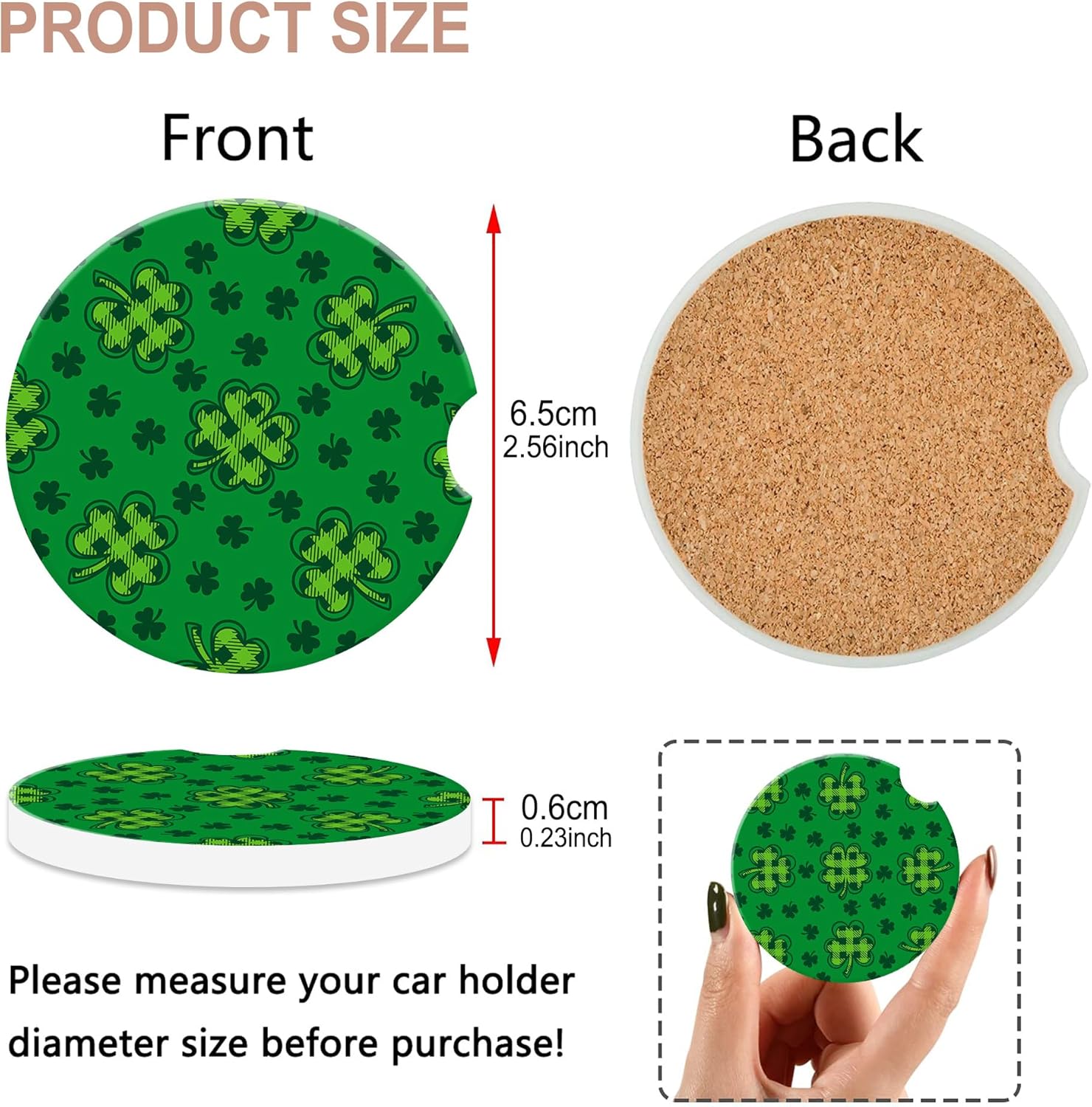 Car Coaster for Cup Holders,Gr - Car Accessories Cork incelemesi ve fiyatı