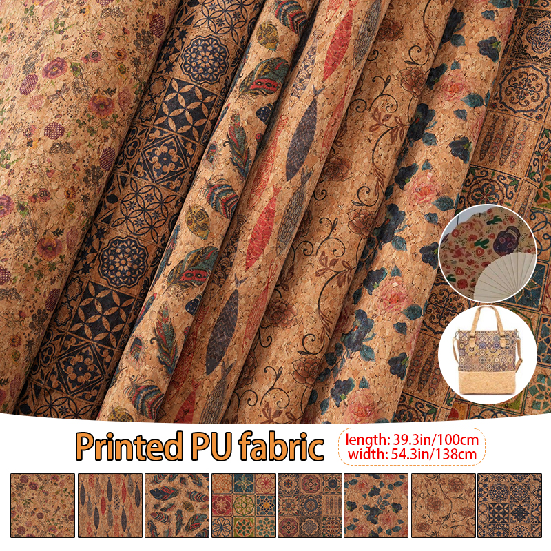 100x138cm Cork Printed PU Leat - Car Accessories Cork incelemesi ve fiyatı