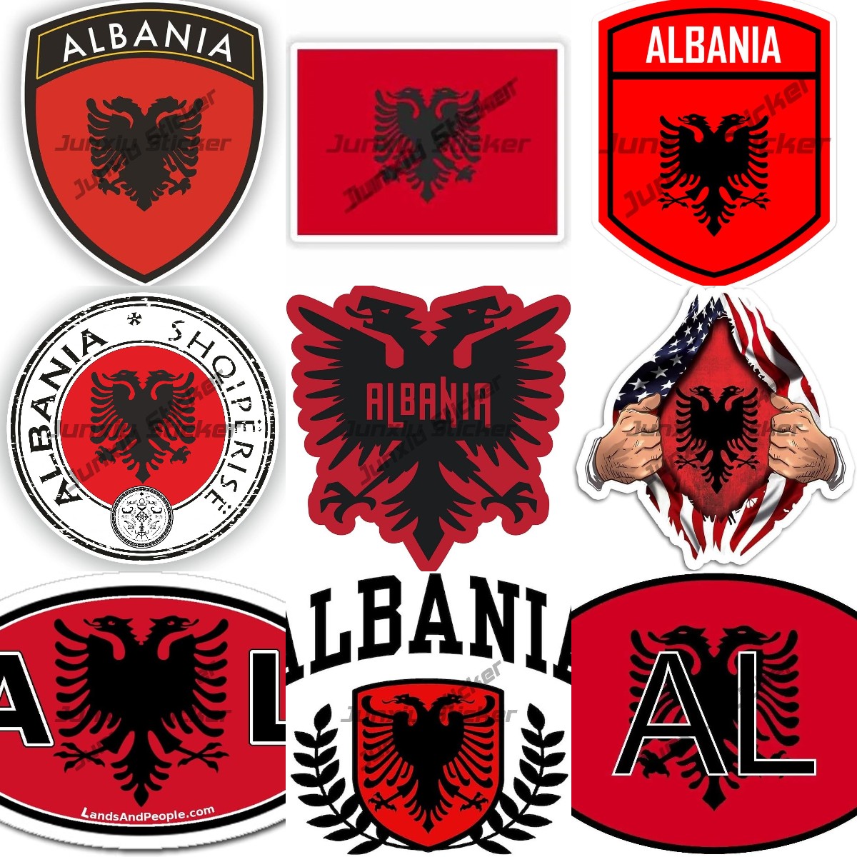 Albanian Flag Map Eagle Car St - Car Accessories Lebanon incelemesi ve fiyatı