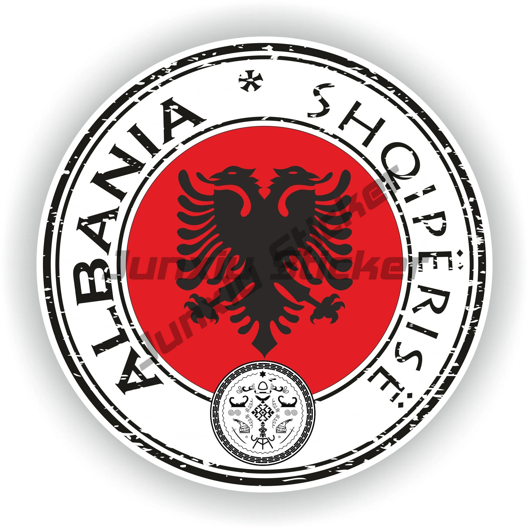 Albanian Flag Map Eagle Car St - Car Accessories Lebanon incelemesi ve fiyatı