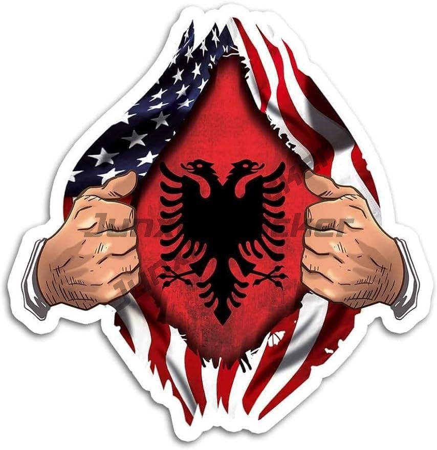 Albanian Flag Map Eagle Car St - Car Accessories Lebanon incelemesi ve fiyatı