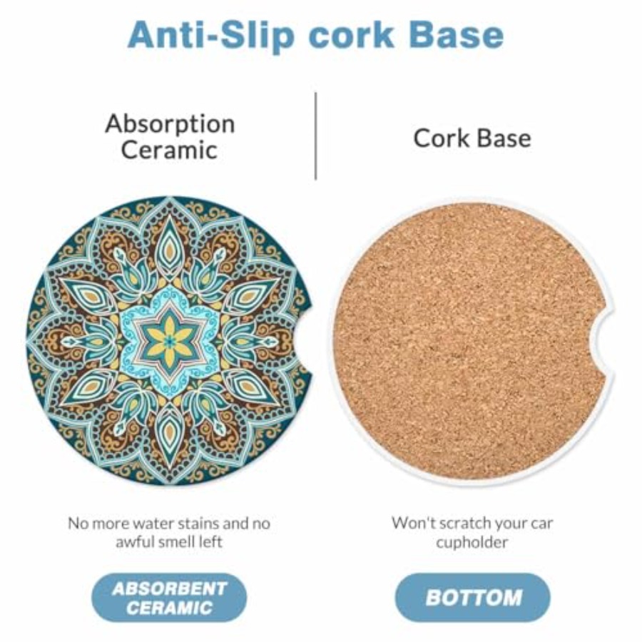 2 Pack Car Cup Holder Coaster  - Car Accessories Cork incelemesi ve fiyatı