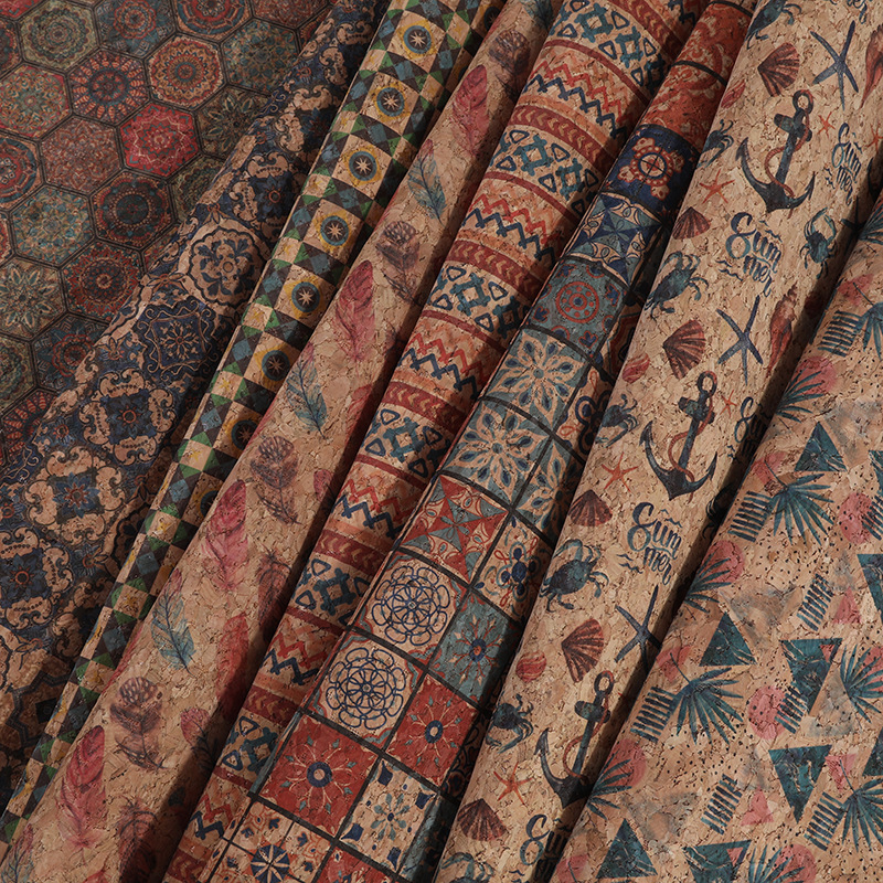 Cork Printed PU Leather Fabric - Car Accessories Cork incelemesi ve fiyatı