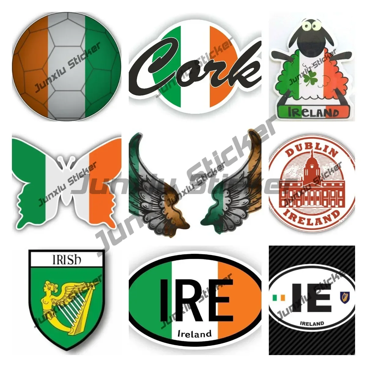 Ireland Flag Wings Creative Mo - Car Accessories Dublin incelemesi ve fiyatı