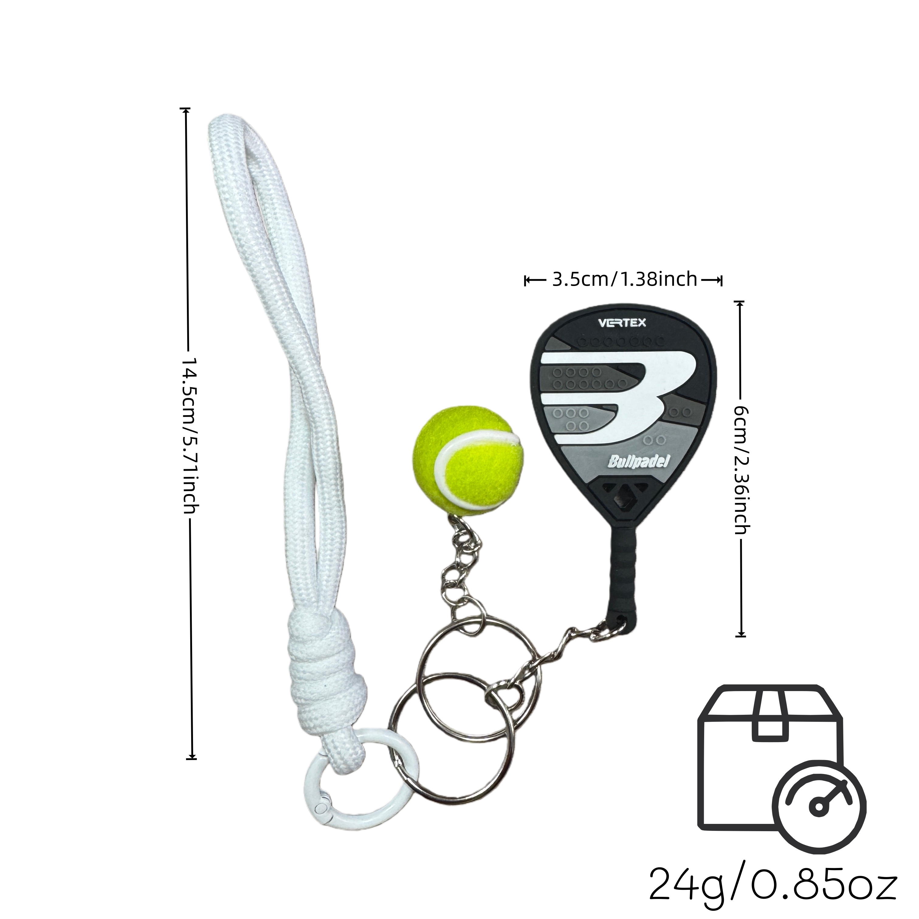 Mini Tennis Racket Keychain, D - Car Accessories Must Have incelemesi ve fiyatı