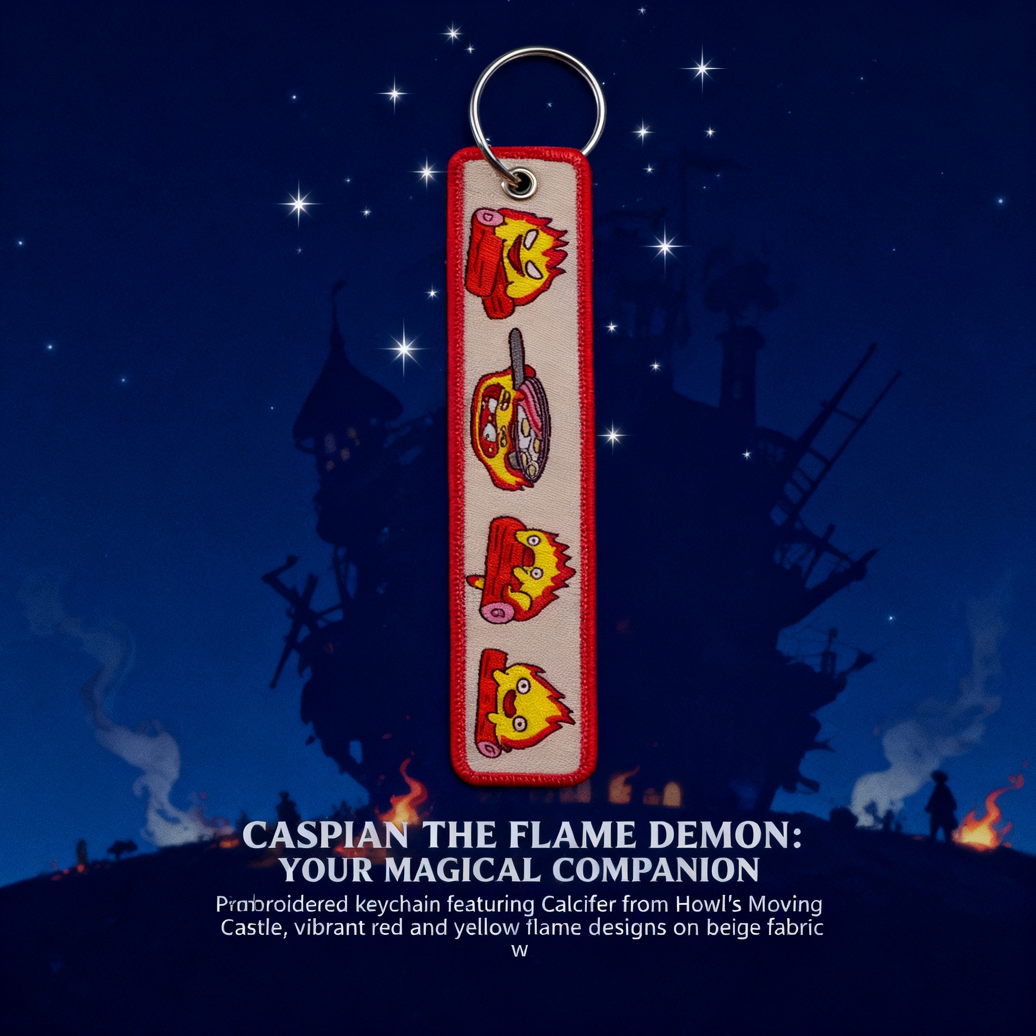 Anime Fire Embroidery Key Fobs - Car Accessories In Japan incelemesi ve fiyatı