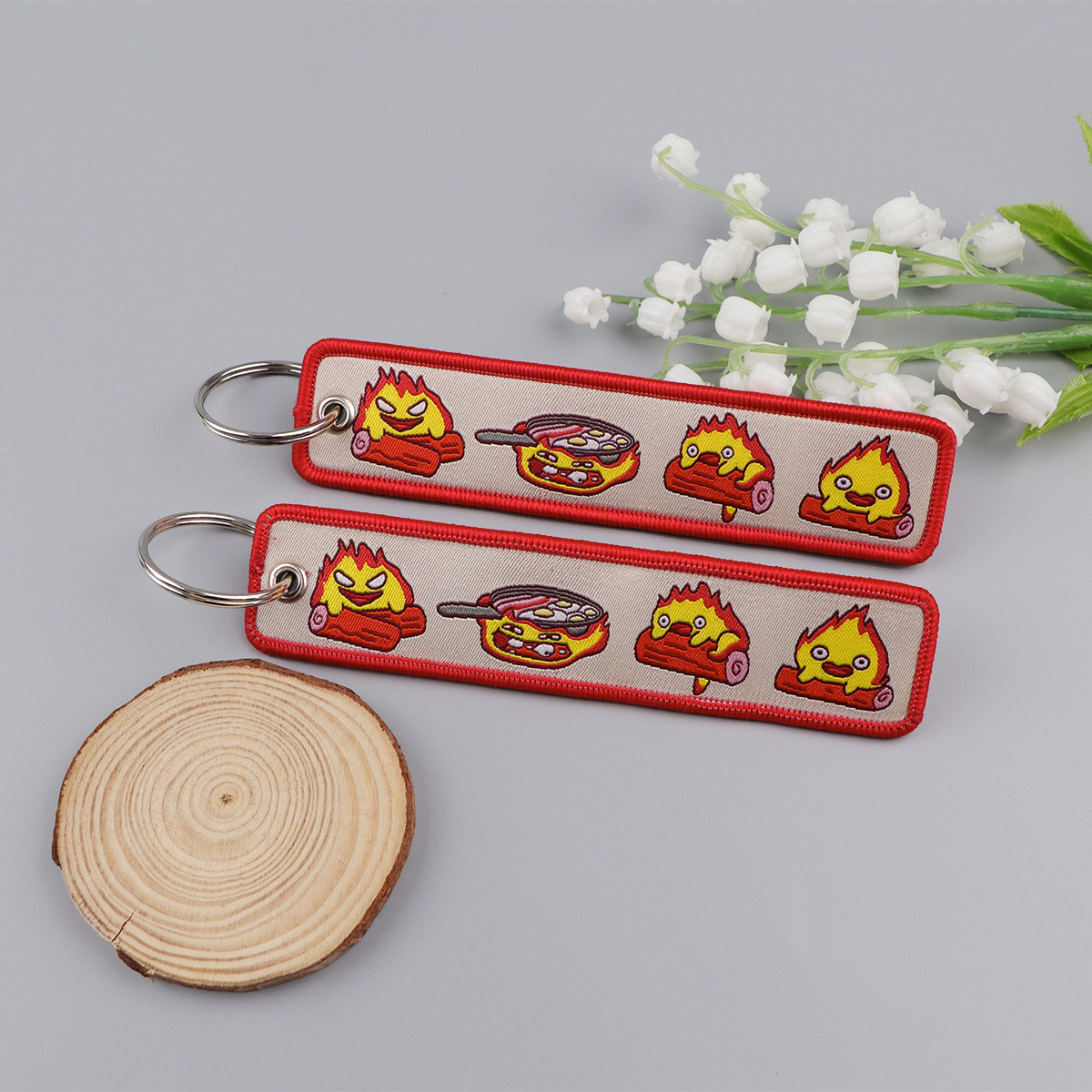 Anime Fire Embroidery Key Fobs - Car Accessories In Japan incelemesi ve fiyatı