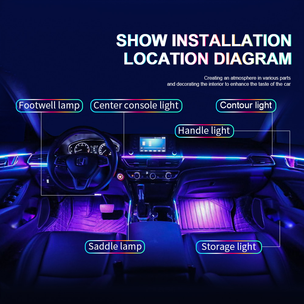 6/10/14/18 in 1 Led Acrylic Ca - Led Interior Ambient Light incelemesi ve fiyatı