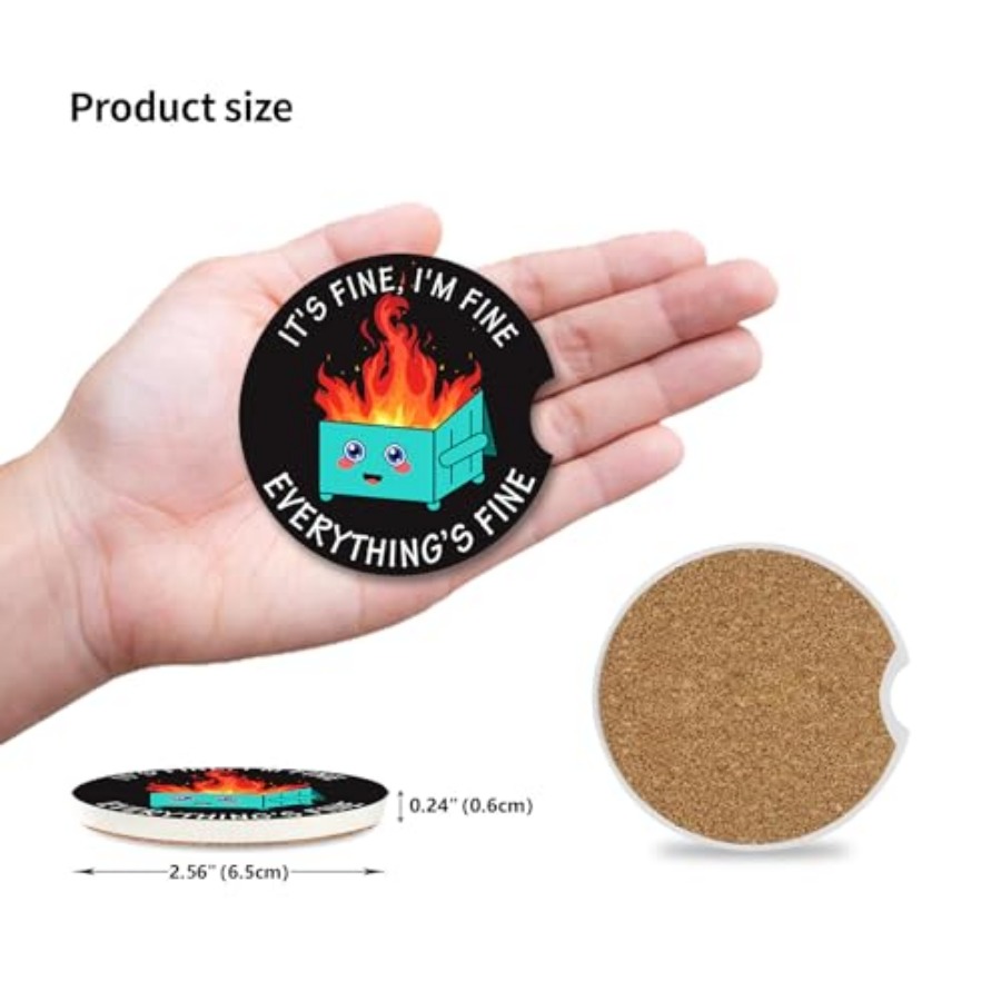 Car Coasters for Drinks Absorb - Car Accessories Cork incelemesi ve fiyatı