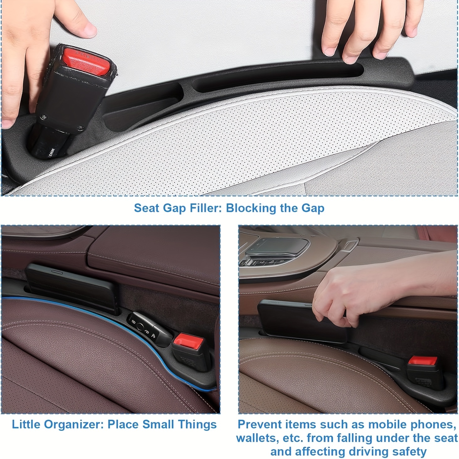 2pc Car Seat Gap Filler Organi - Car Accessories Tape incelemesi ve fiyatı